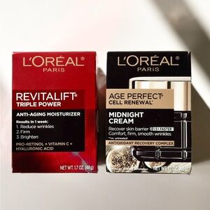 L'Oreal Revitalift Anti-Aging Moisturizer and Age Perfect Midnight Cream